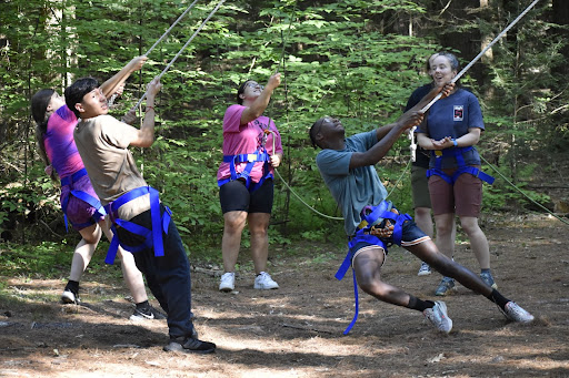 Students on Challenge Course