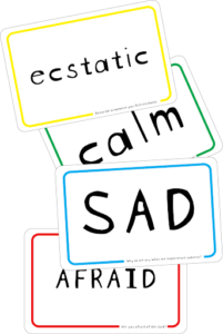 Emotions Cards Calm Sad Afraid Estatic