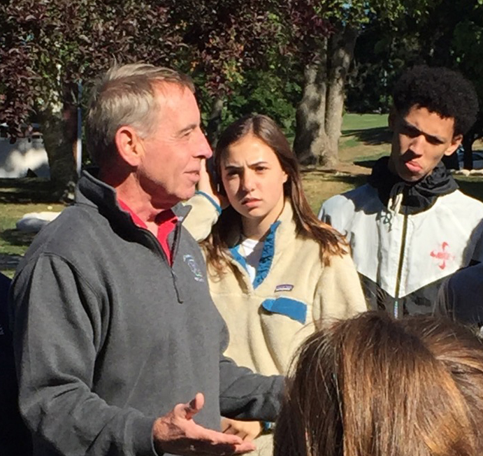 Jim Grout connecting with young leaders
