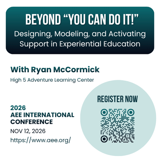 Ryan McCormick at AEE 2026 for "Beyond 'You Can Do It'" workshop